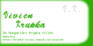 vivien krupka business card